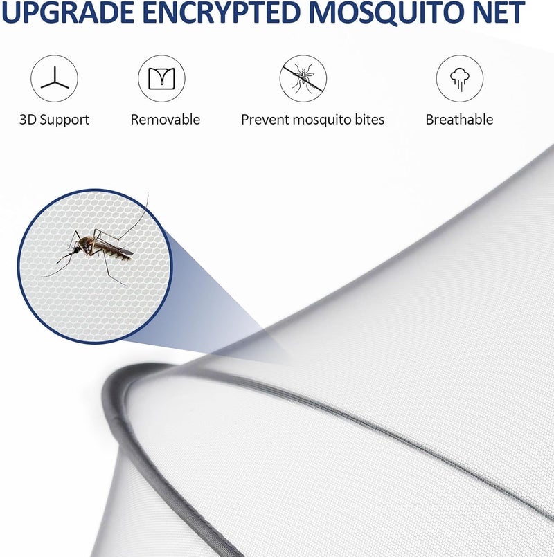 Cheermomo Bassinet Cover for Cats, Mosquito Net Cover for Bedside Sleeper, Two-Way Zipper Bassinet Cover to Keep Cats & Bugs Out for Baby, Breathable Baby Mosquito Net for Travel Crib White - Image 5